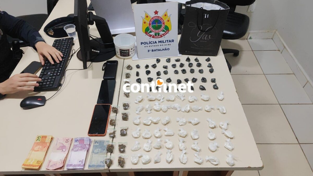 Polícia prende suspeito com grande quantidade de drogas no Caladinho