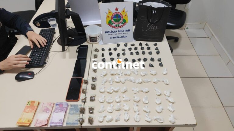 Polícia prende suspeito com grande quantidade de drogas no Caladinho