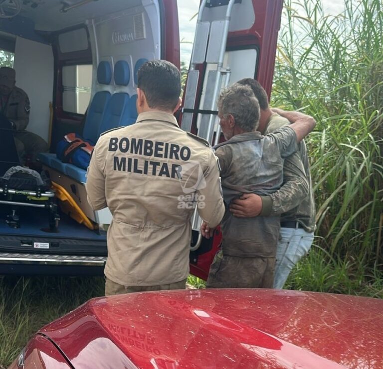 O idoso foi resgatado após dois dias perdido na mata