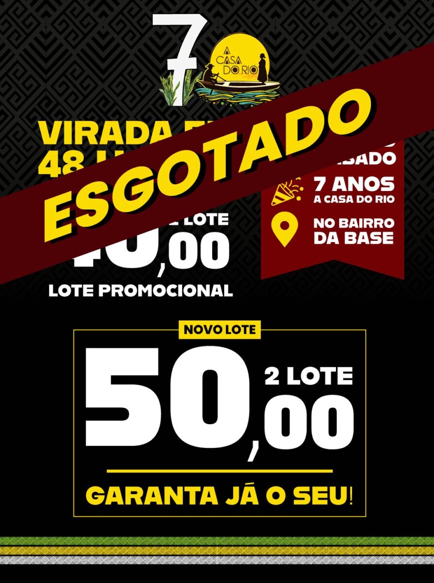 Aniversário de 7 anos da Casa do Rio virou o lote de ingressos nesta segunda