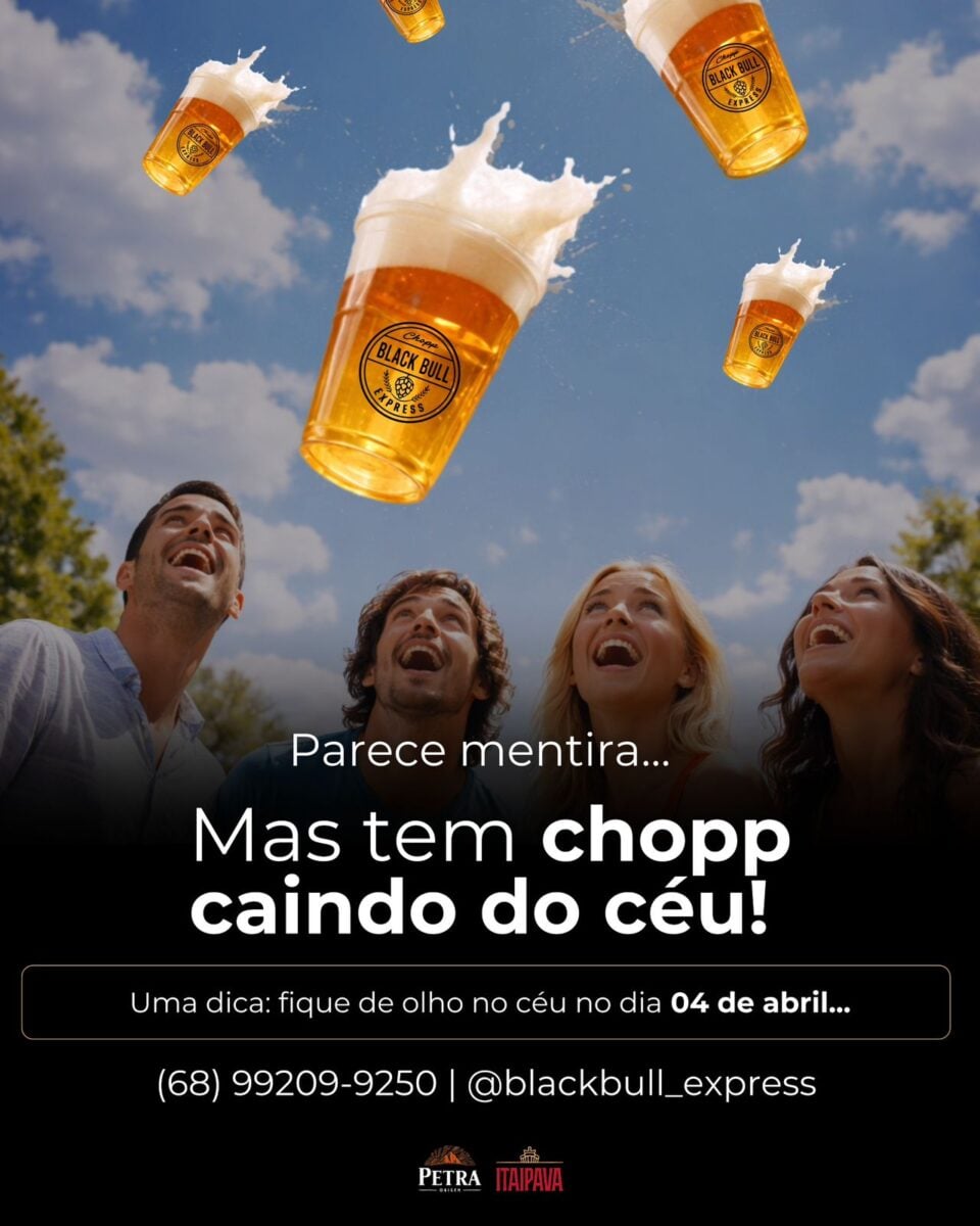 Chopp vindo do céu? Promoção inusitada com drone promete agitar Rio Branco neste sábado