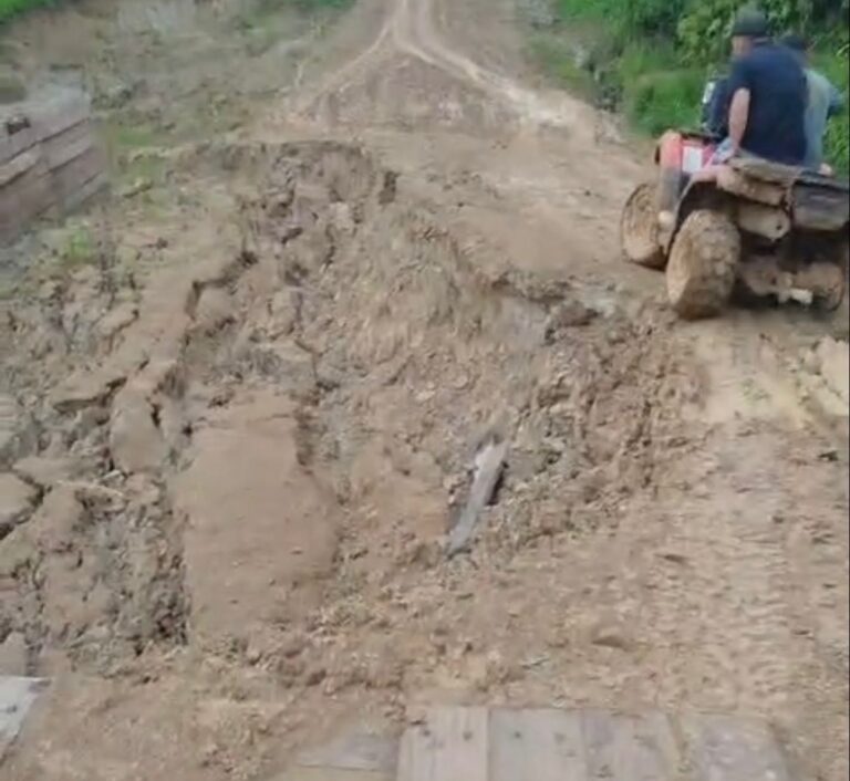 Erosão avança e ameaça isolar famílias em ramal de Sena Madureira