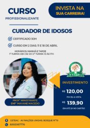 Curso de Cuidador de Idosos abre novas oportunidades na área da saúde