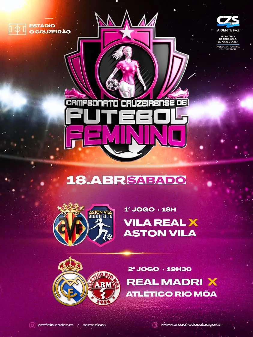 Cruzeiro do Sul abre 2ª edição do Campeonato Cruzeirense Feminino no sábado