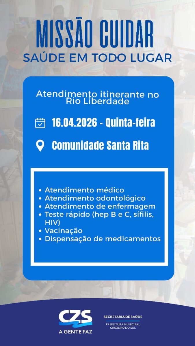 Cruzeiro do Sul leva atendimento de saúde à comunidade Santa Rita no Rio Liberdade