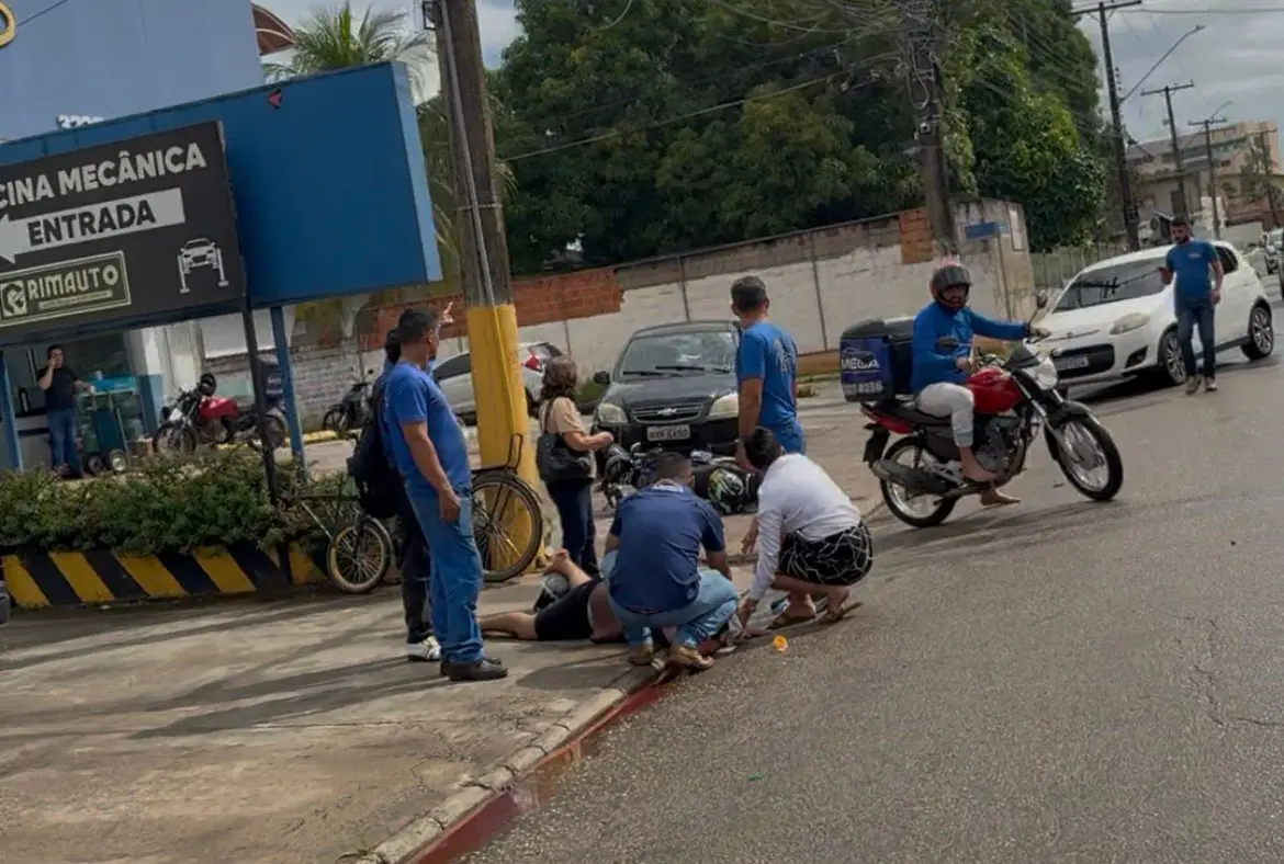 Acidente grave deixa motociclista ferido em via de Rio Branco