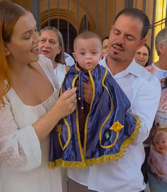 Eva foi batizada no Santuário Nacional de Aparecida