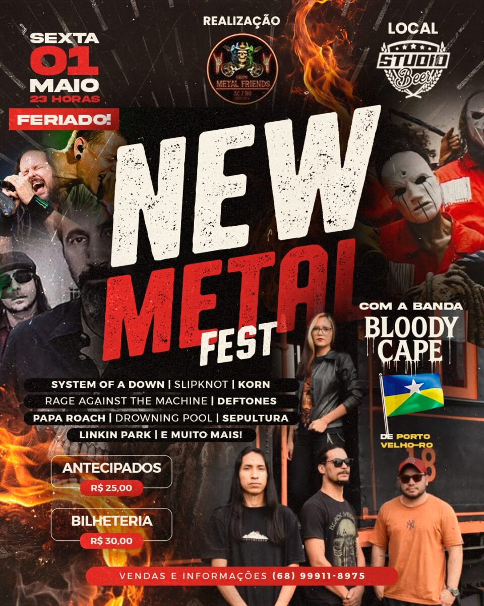 New Metal Fest agita o feriado de 1º de maio no Studio Beer New Metal Fest agita o feriado de 1º de maio no Studio Beer