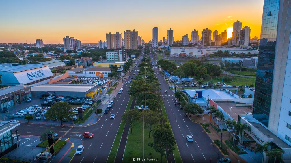 Vista da cidade de Campo Grande, capital de Mato Grosso do Sul
