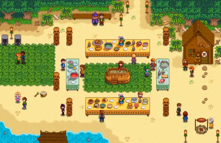 Luau no Stardew Valley; saiba o que levar e colocar na sopa