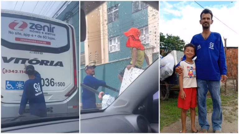 O que era para ser apenas mais um dia de trabalho na coleta de recicláveis transformou-se em uma lição de vida que percorreu o Brasil. O pequeno Moisés Lincoln, que cursa o 2º ano do Ensino Fundamental, aproveitou o dia de folga da escola para acompanhar o avô, Carlos André, nas ruas. Ao se deparar com a palavra "Vitória" na traseira de um ônibus, a curiosidade do menino floresceu.