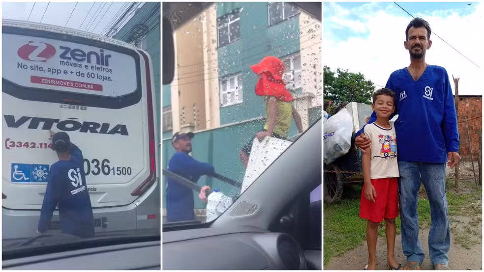 O que era para ser apenas mais um dia de trabalho na coleta de recicláveis transformou-se em uma lição de vida que percorreu o Brasil. O pequeno Moisés Lincoln, que cursa o 2º ano do Ensino Fundamental, aproveitou o dia de folga da escola para acompanhar o avô, Carlos André, nas ruas. Ao se deparar com a palavra "Vitória" na traseira de um ônibus, a curiosidade do menino floresceu.