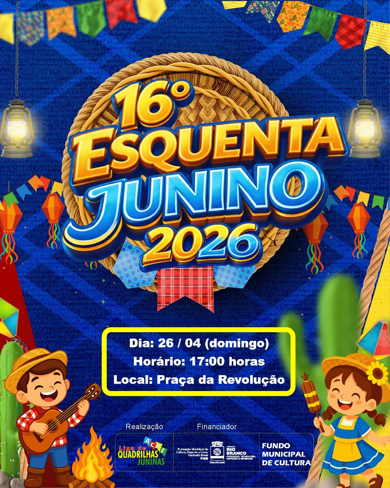 Esquenta Junino 2026 reúne quadrilhas filiadas e abre temporada em Rio Branco