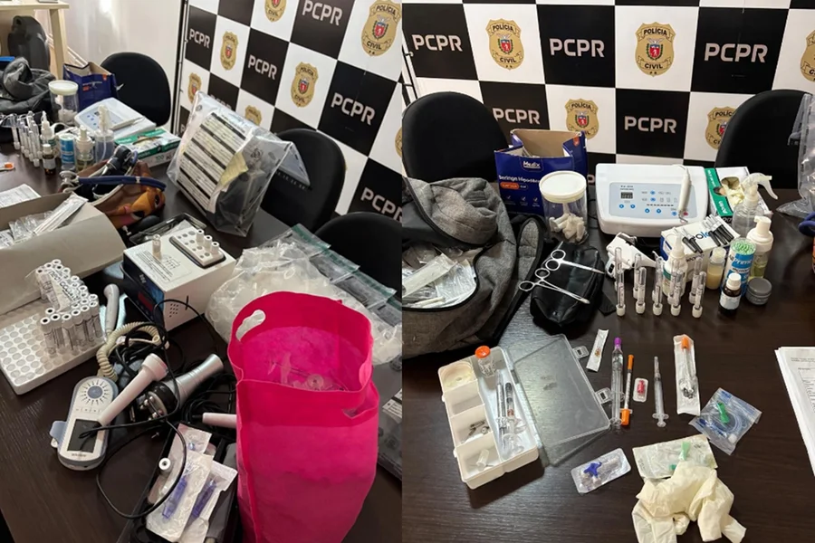 A Polícia Civil do Paraná (PCPR) prendeu preventivamente, nesta quarta-feira (01/04), um estudante de biomedicina apontado como o responsável pela morte de uma mulher de 66 anos. O jovem, que se apresentava falsamente como biomédico e dentista, realizava procedimentos de alta complexidade, como lipoenxertia nos seios e lipo de papada, sem qualquer habilitação técnica ou legal.