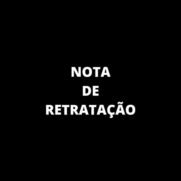 NOTA DE RETRATAÇÃO PÚBLICA