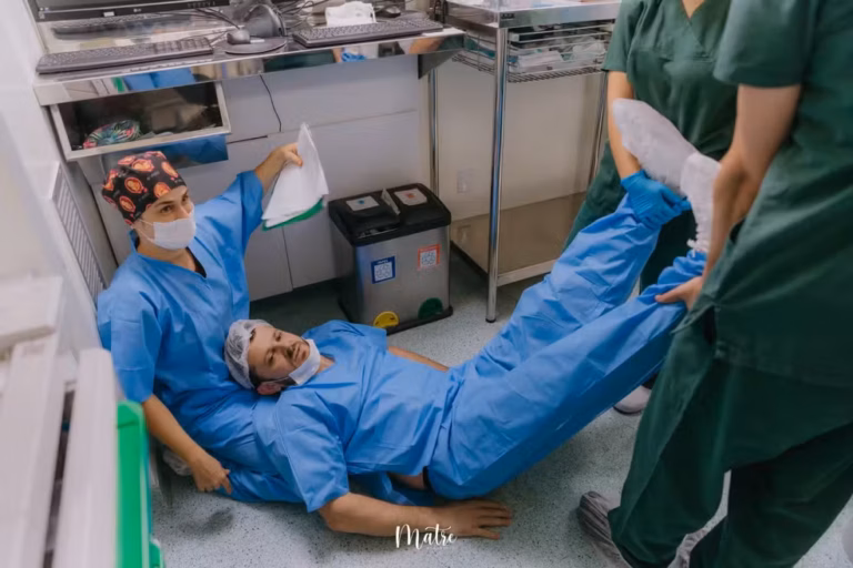 O nascimento da pequena Maria Vitória, em Criciúma (SC), teve um protagonista inesperado. Maicon Pedroso, o pai, roubou a cena ao desmaiar no exato momento do nascimento, às 08h24. O registro, feito pelas fotógrafas Patricia Vogel e Viviane Borges, viralizou nesta semana, provando que, às vezes, a emoção é forte demais para as pernas aguentarem.