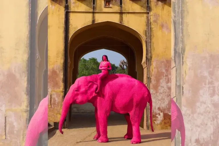 Morre na Índia a elefanta pintada de rosa que causou revolta mundial