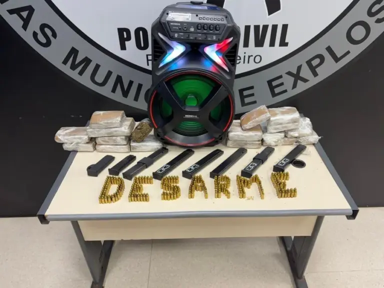 Polícia Civil intercepta drogas do CV em caixa de som