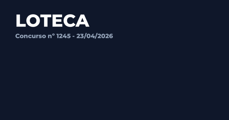 Resultado Loteca 1245