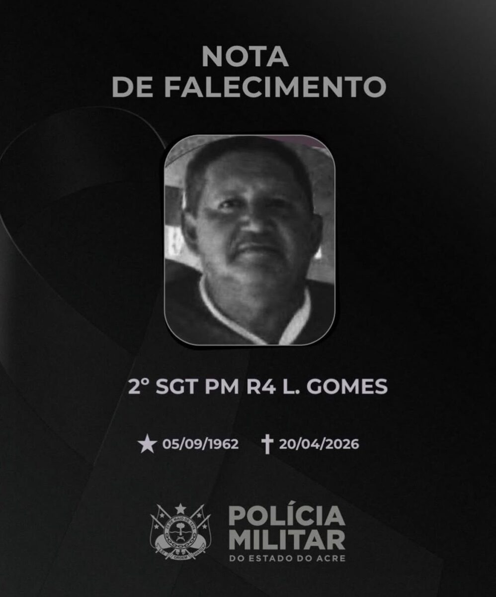 falecimento foi registrado em Rio Branco, onde também foi assinada a nota oficial