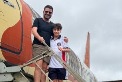 Gladson visita Presidente Figueiredo com o filho; veja imagens