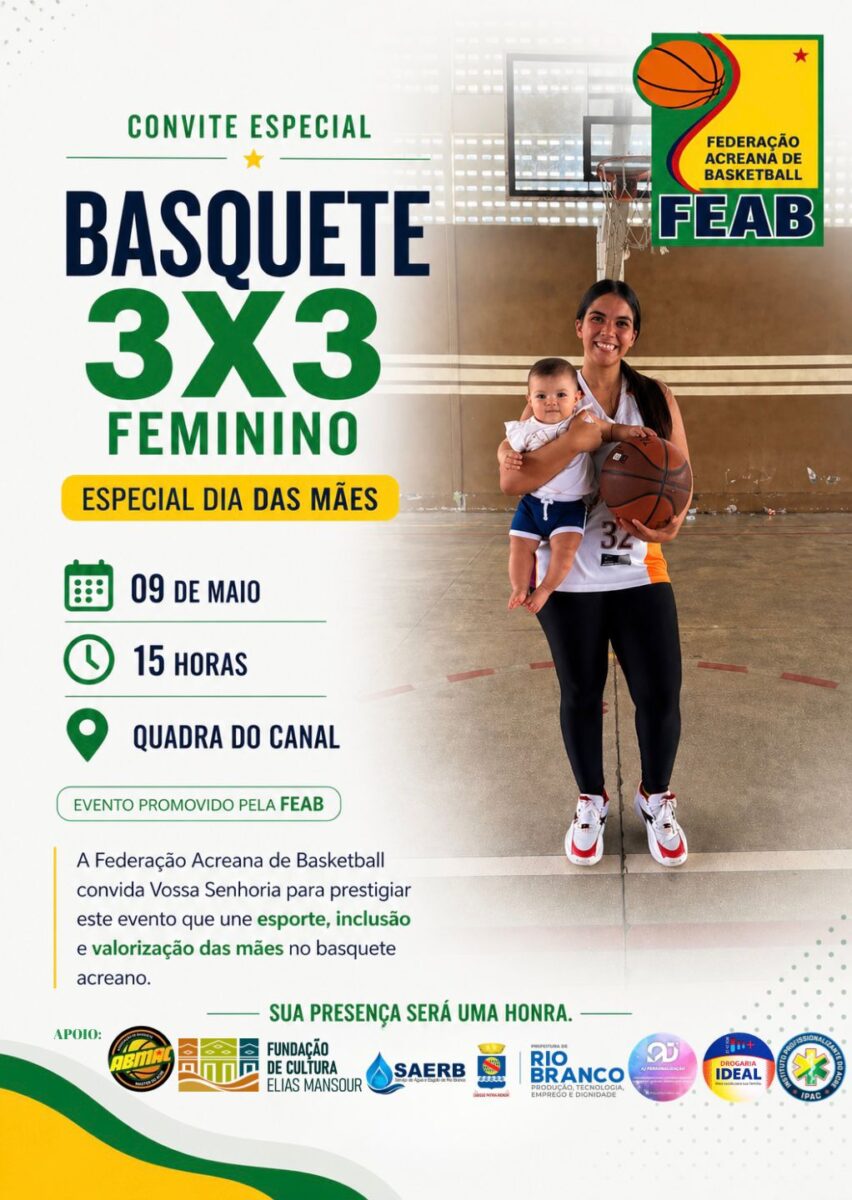 Basquete 3x3 feminino celebra Dia das Mães em Rio Branco