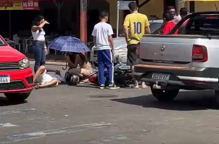Cruzamento em Rio Branco registra nova colisão entre carro e moto