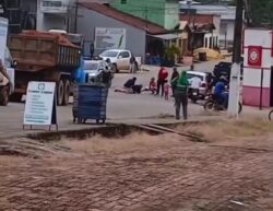 Colisão entre motocicleta e bicicleta deixa homem ferido em Sena