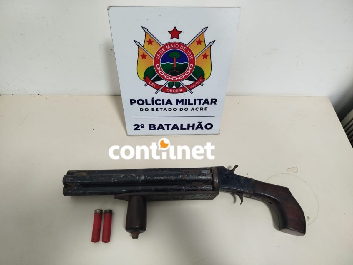 Polícia apreende “escopeta do Rambo” durante patrulhamento em Rio Branco