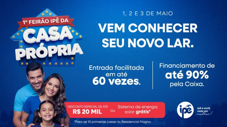 Feirão da Casa Própria da Ipê segue com ofertas e brindes; saiba mais