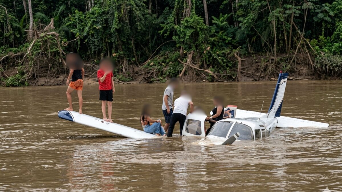 URGENTE: avião cai dentro de rio em cidade do interior do Acre