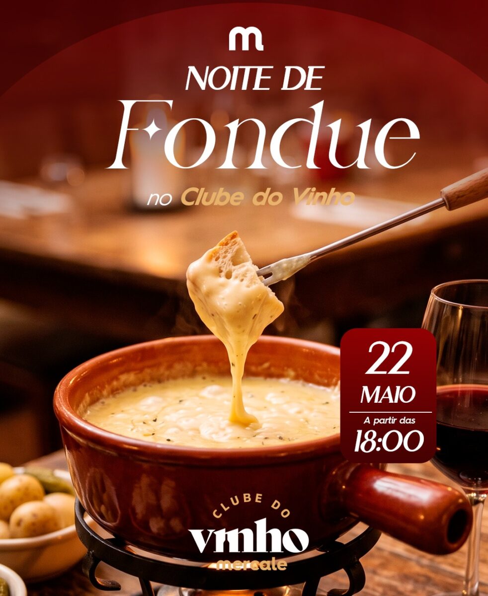 Clube do Vinho no Mercale contará com fondue nesta sexta-feira
