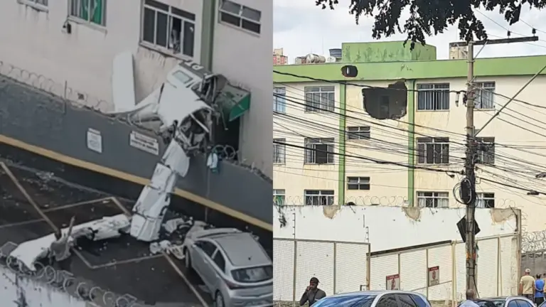 Sobreviventes relatam momentos de pânico após queda de avião em prédio de BH