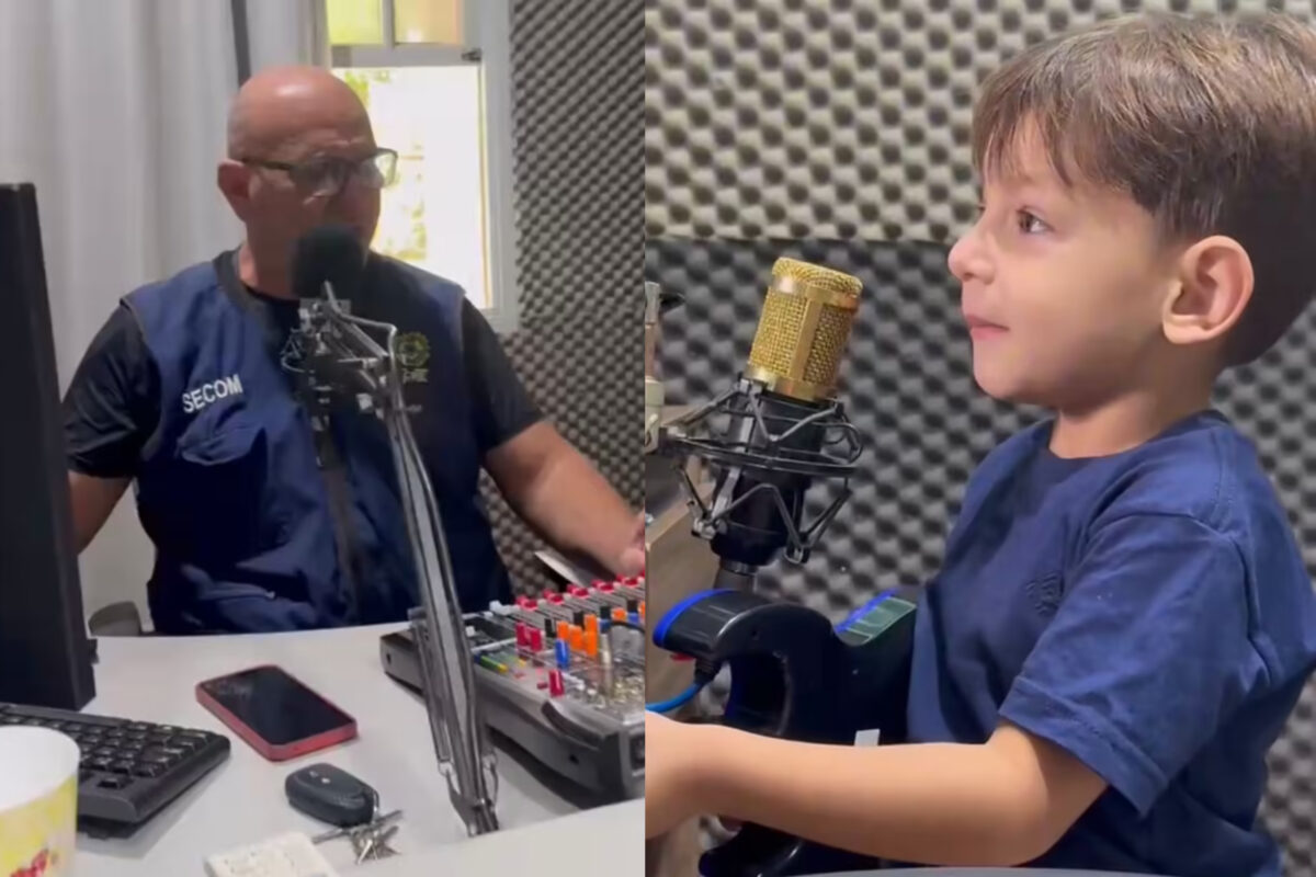 Radialista emociona ouvintes com neto cantando ao vivo em Tarauacá