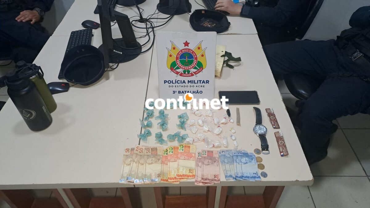 PM apreende adolescentes com cocaína e dinheiro em Rio Branco