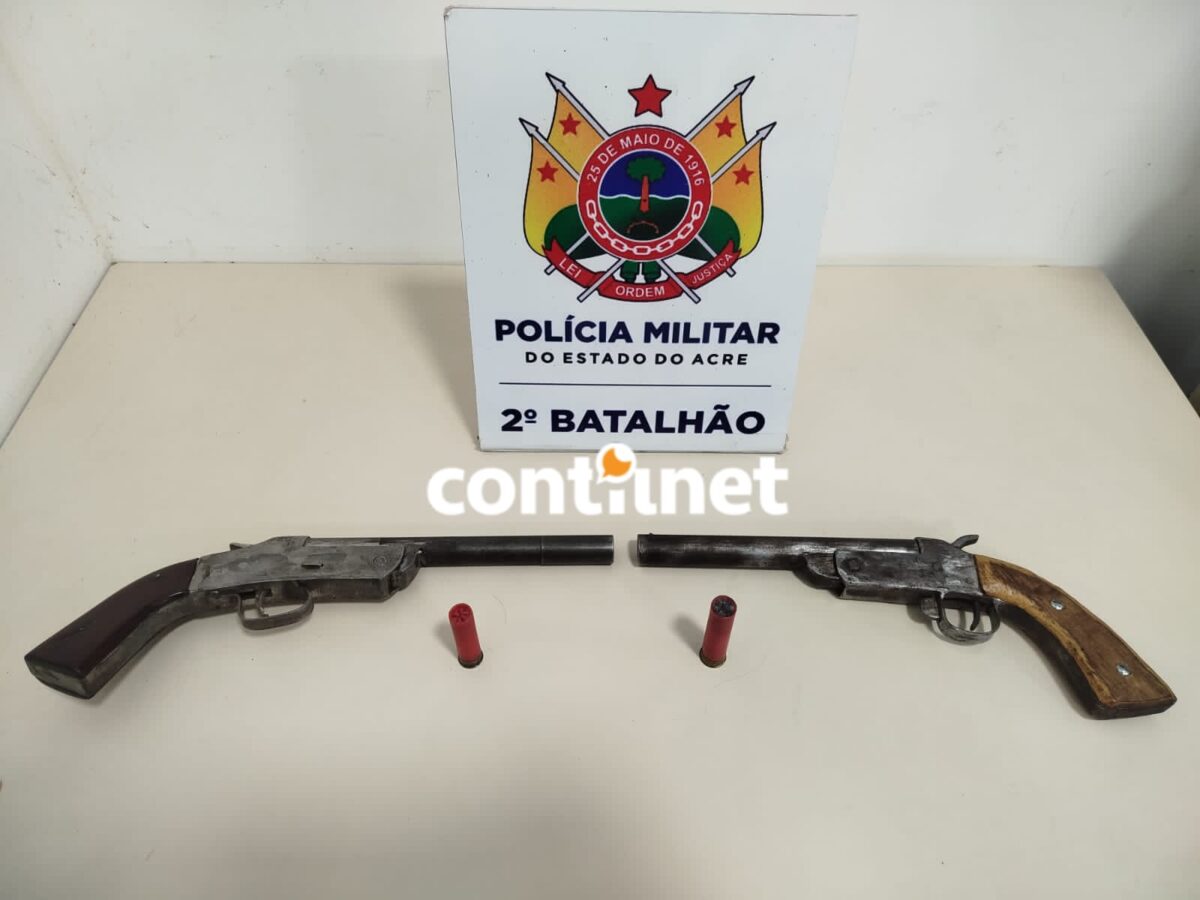 Polícia apreende duas escopetas após denúncia de moradores em Rio Branco