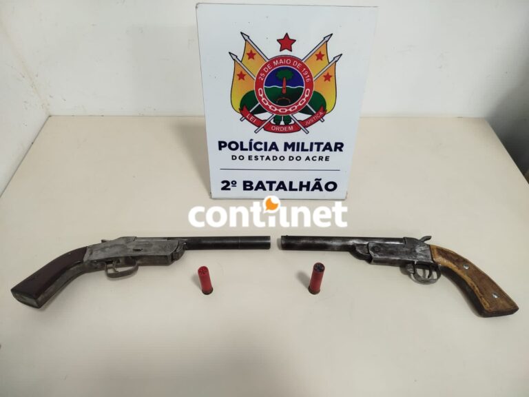 Polícia apreende duas escopetas após denúncia de moradores em Rio Branco