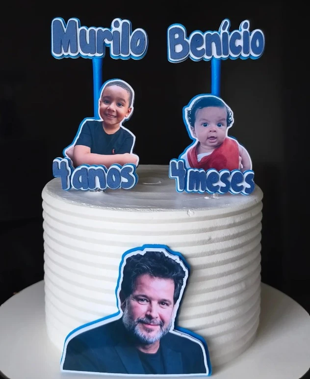 Boleira viraliza com bolo inspirado nos nomes Murilo e Benício