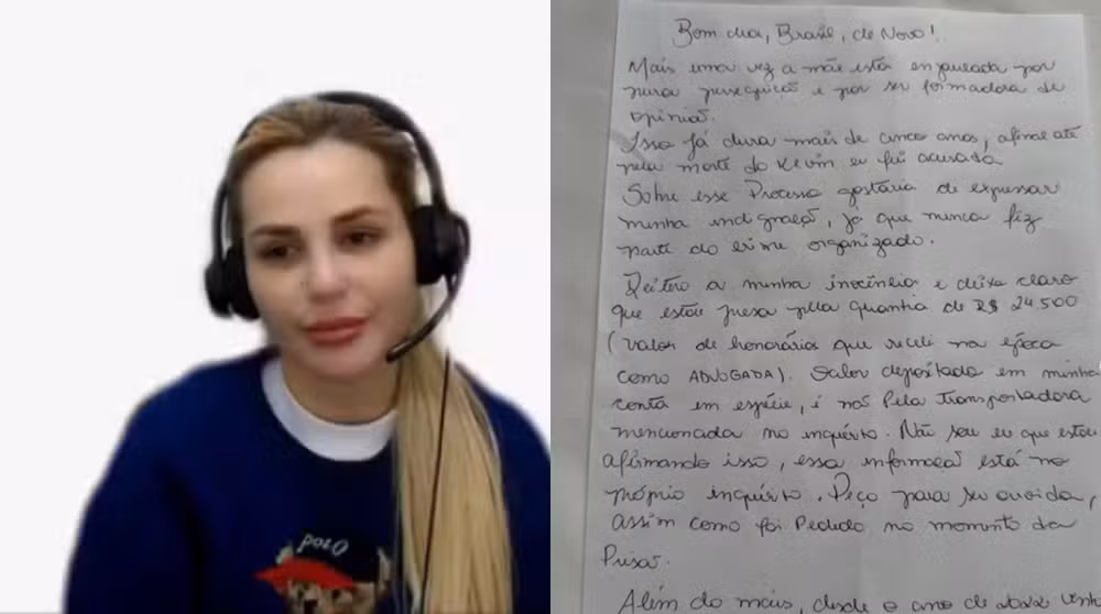 Em carta da prisão, Deolane Bezerra alega perseguição e nega elo com o PCC Em carta da prisão, Deolane Bezerra alega perseguição e nega elo com o PCC