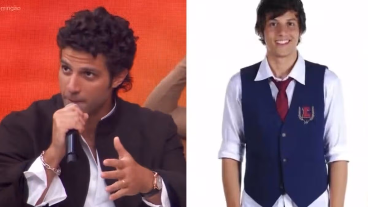 Chay Suede causa climão no ‘Domingão’ ao reclamar de passado na Record