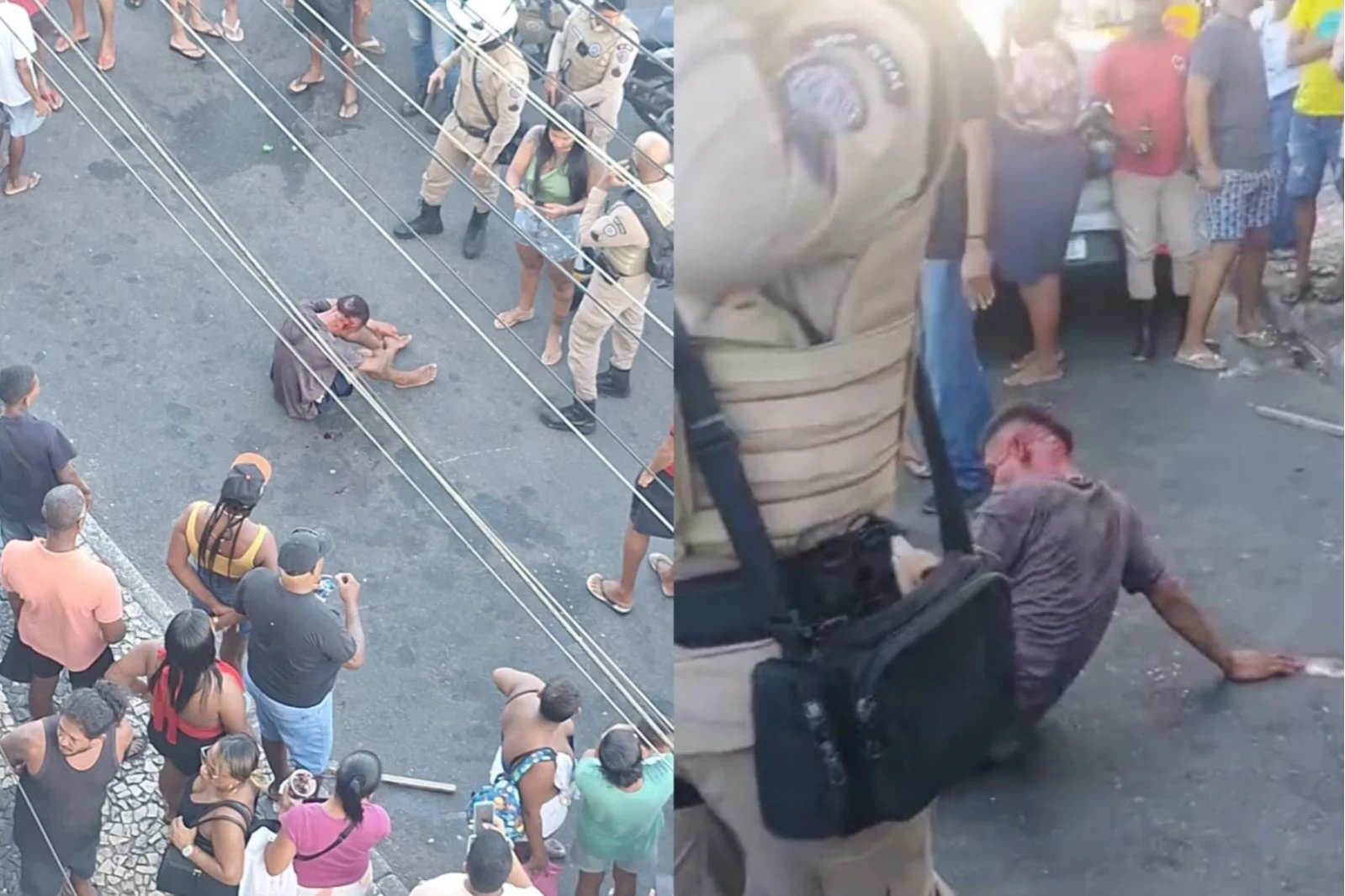 Homem faz refém em farmácia e acaba agredido por populares Homem faz refém em farmácia e acaba agredido por populares