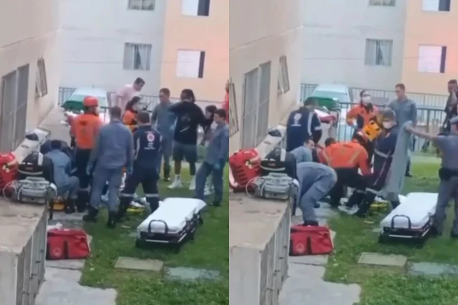 Criança de 3 anos cai de prédio após subir em janela de apartamento Criança de 3 anos cai de prédio após subir em janela de apartamento