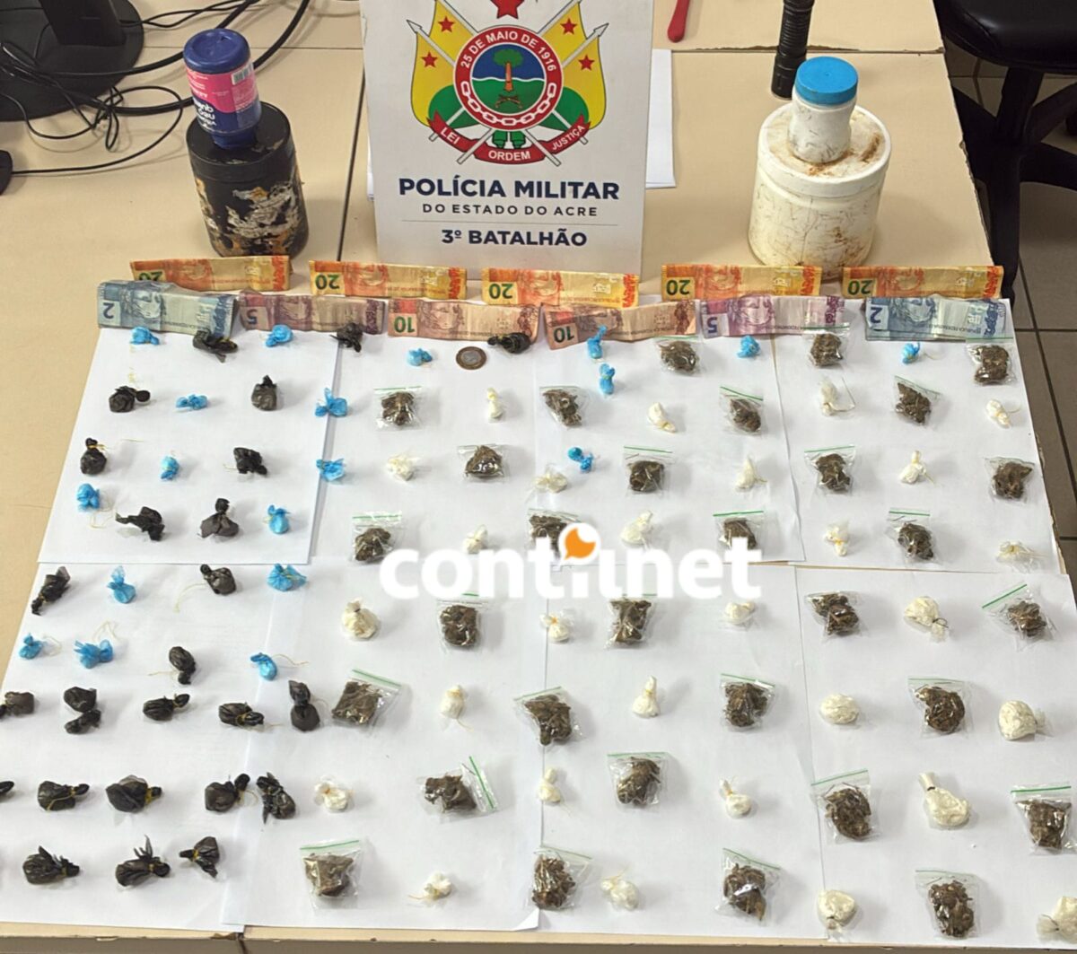 Adolescente é apreendida com drogas e homem é preso por corrupção de menores em RB