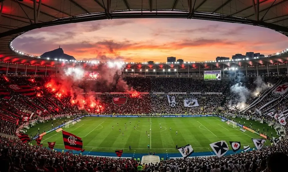 Onde assistir Flamengo x Vasco ao vivo hoje pelo Brasileirão no Maracanã.