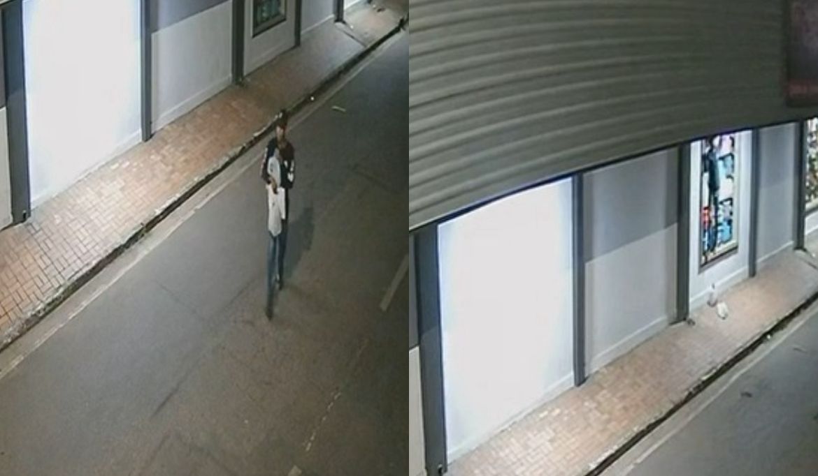 Câmeras registram furto de lâmpadas em loja no bairro Cerâmica
