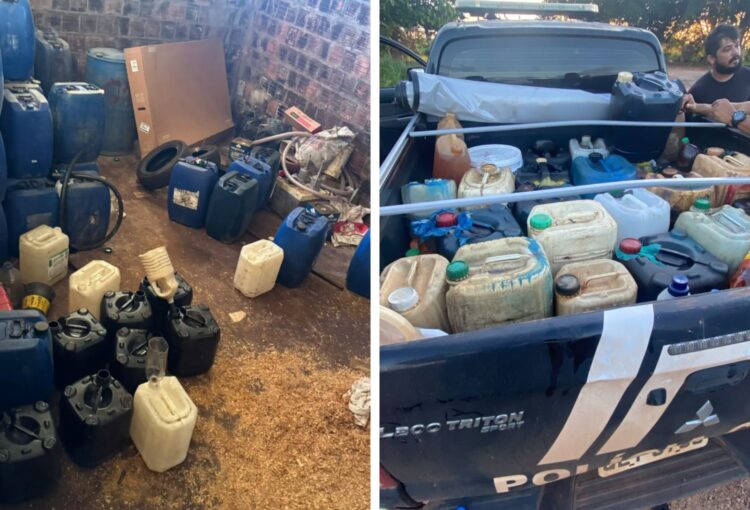 Venda ilegal de gasolina: Polícia apreende galões e dinheiro no AC