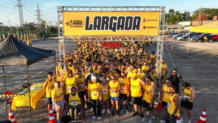 Com 750 inscritos, corrida do Maio Amarelo mobiliza população na capital