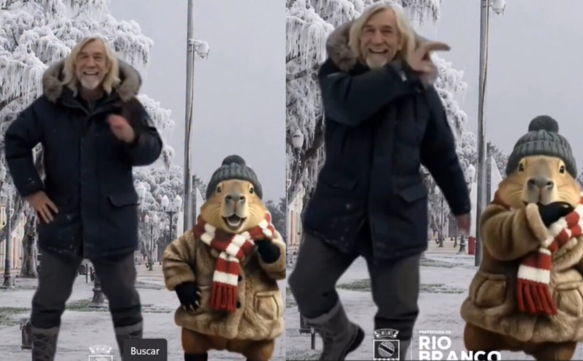 “Frio tá pago”: prefeitura divulga vídeo com Davi Friale e capivara