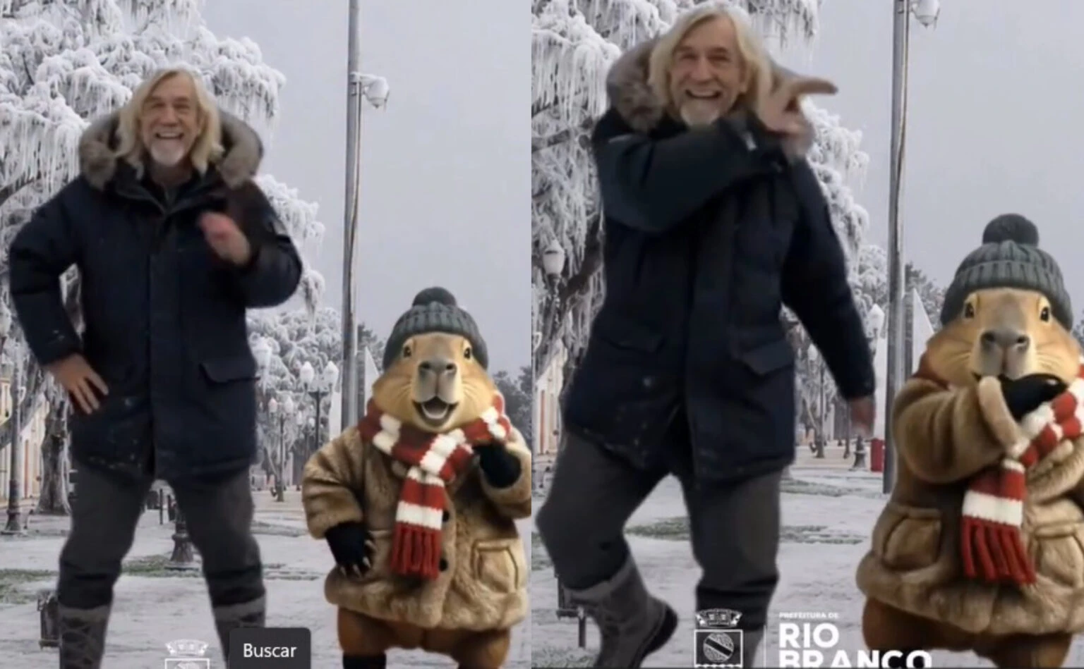 “Frio tá pago”: prefeitura divulga vídeo com Davi Friale e capivara