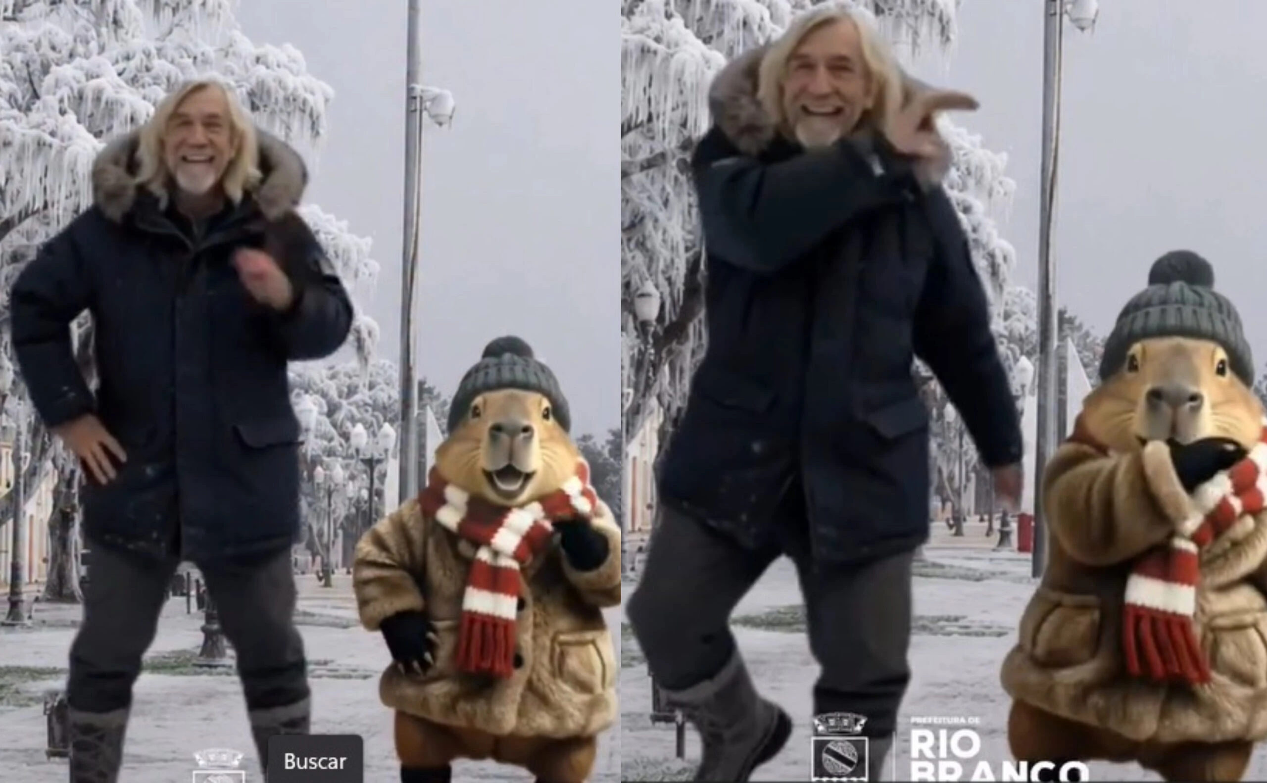 “Frio tá pago”: prefeitura divulga vídeo com Davi Friale e capivara